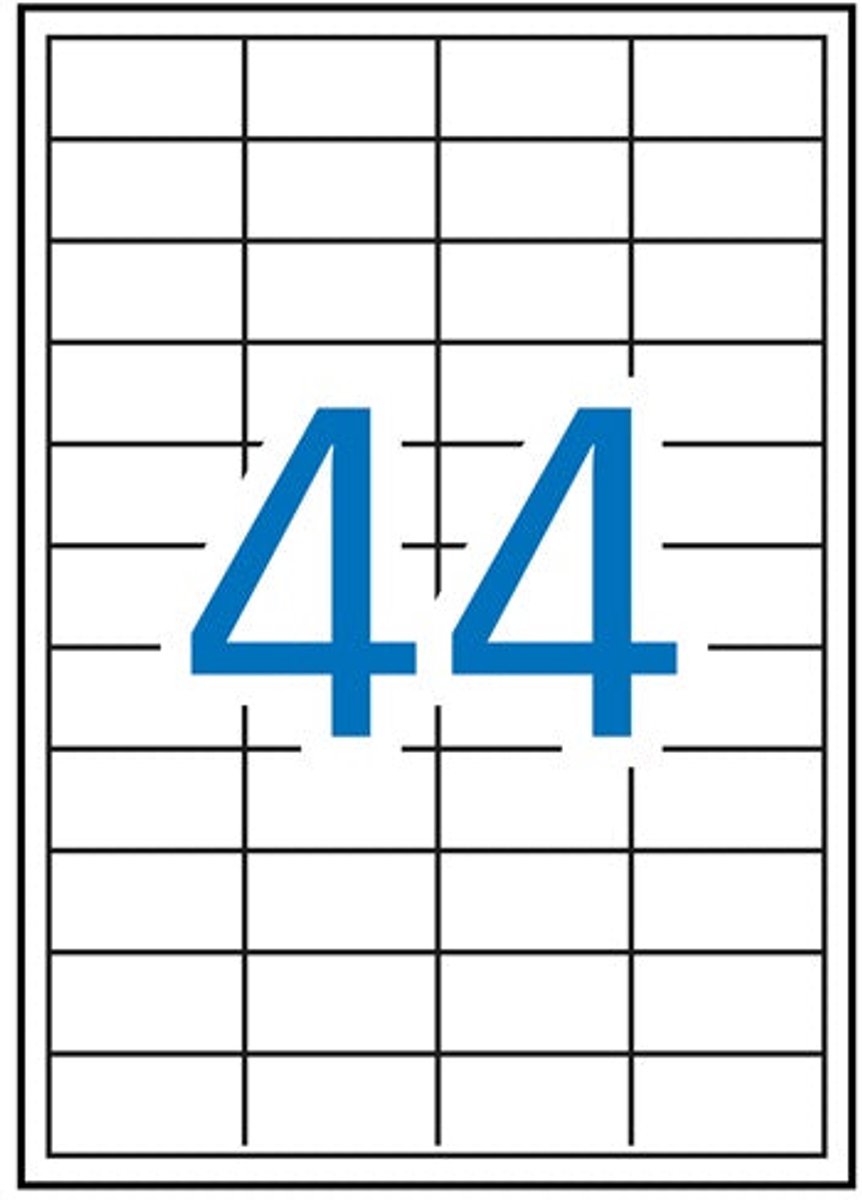 Apli laser A4 etiketten 48 | 5x25 | 4 4400